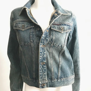Vintage Donna Karan DKNY Distressed Denim Jacket M